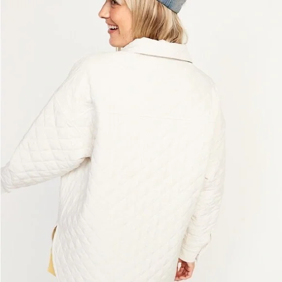 Quilted Oversized Lightweight Jacket / Shacket - Picture 3 of 6